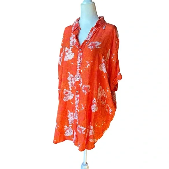 Acacia Swimwear Orange Floral Sedona Print Mombosa New without tags